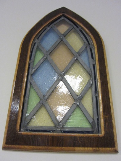 Colored glass window and frame- $310-